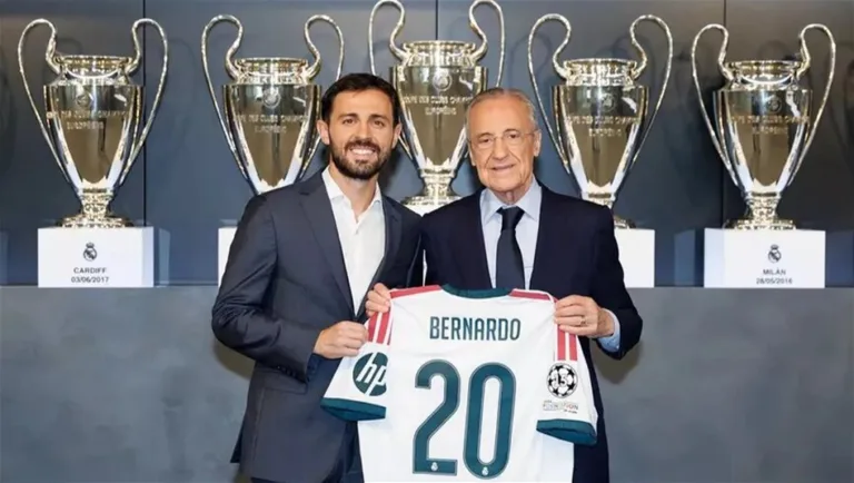 ريال-مدريد-يحتفي-ببرناردو-سيلفا-ويقدم-له-3-هدايا