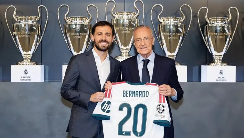 ريال-مدريد-يحتفي-ببرناردو-سيلفا-ويقدم-له-3-هدايا