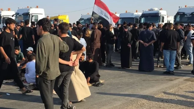 ميسان-تمهل-الحكومة-حتى-الخميس-لفتح-منفذ-الشيب-وتهدد-بالعصيان-المدني-(فيديو)